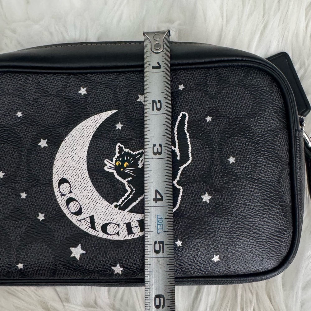 Coach Mini Jamie Camera Crossbody Bag Halloween Cat /w Moon - Picture 12 of 13